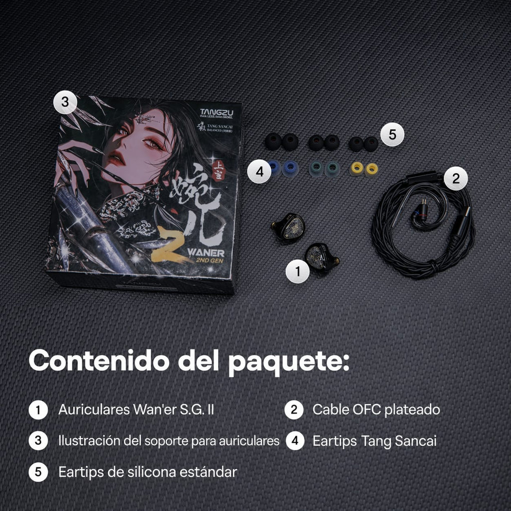 Audífonos Tangzu Wan'er S.g. Ii 2nd Gen Iem Hifi Con Micro