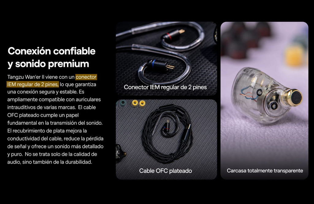Audífonos Tangzu Wan'er S.g. Ii 2nd Gen Iem Hifi Con Micro